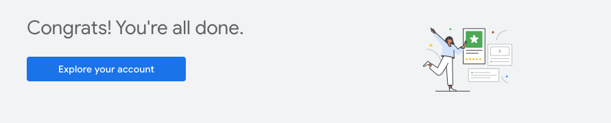 Google Ads account created