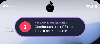 Reclaim app alerts